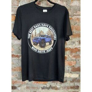 Best Dads Have Daughters Who Drive Jeeps Shirt Mens Sz L Black T-Shirt U